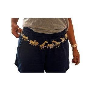 Vintage animal chain belt